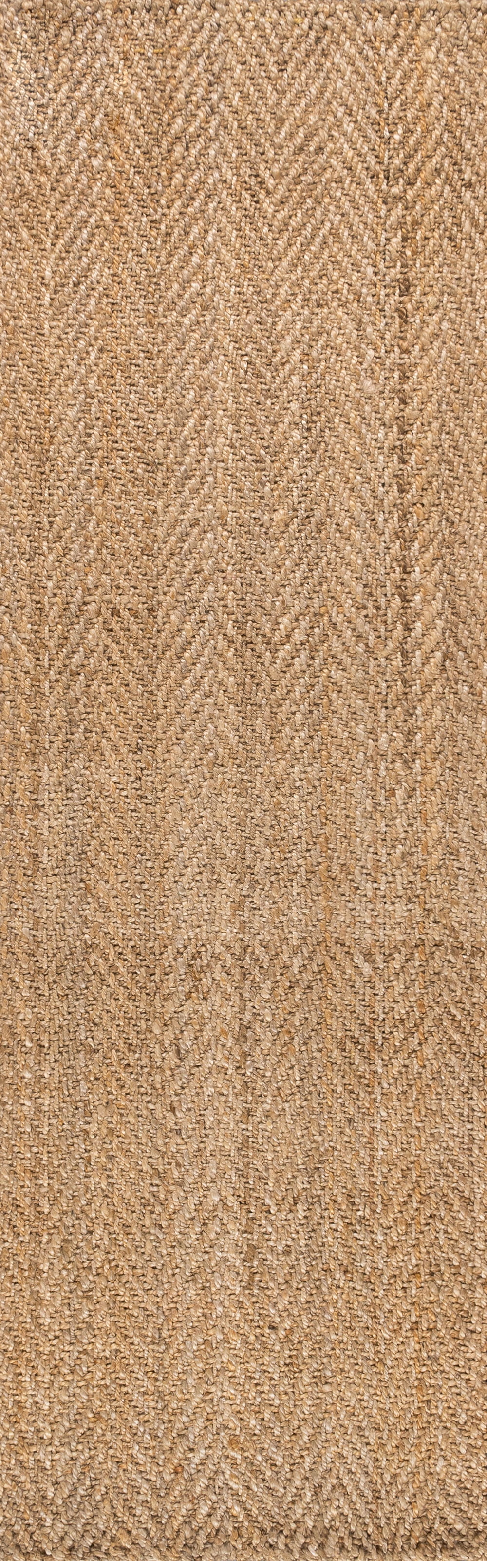 JONATHAN Y NATURAL FIBER 2 x 8 Runner Rug, Espina Hand Woven Herringbone Chunky Jute - Natural, NFR101A-28