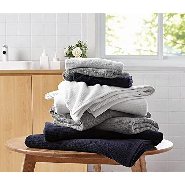 Nautica - 8pc Bath Towels Set, Highly Absorbent & Quick Dry Towel