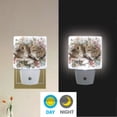 thumbnail image 5 of Watercolor Cat Sleeping Flowers LED Night Light Sensor Lamp Plug-in Adjustable Brightness 2 Pack, 5 of 7