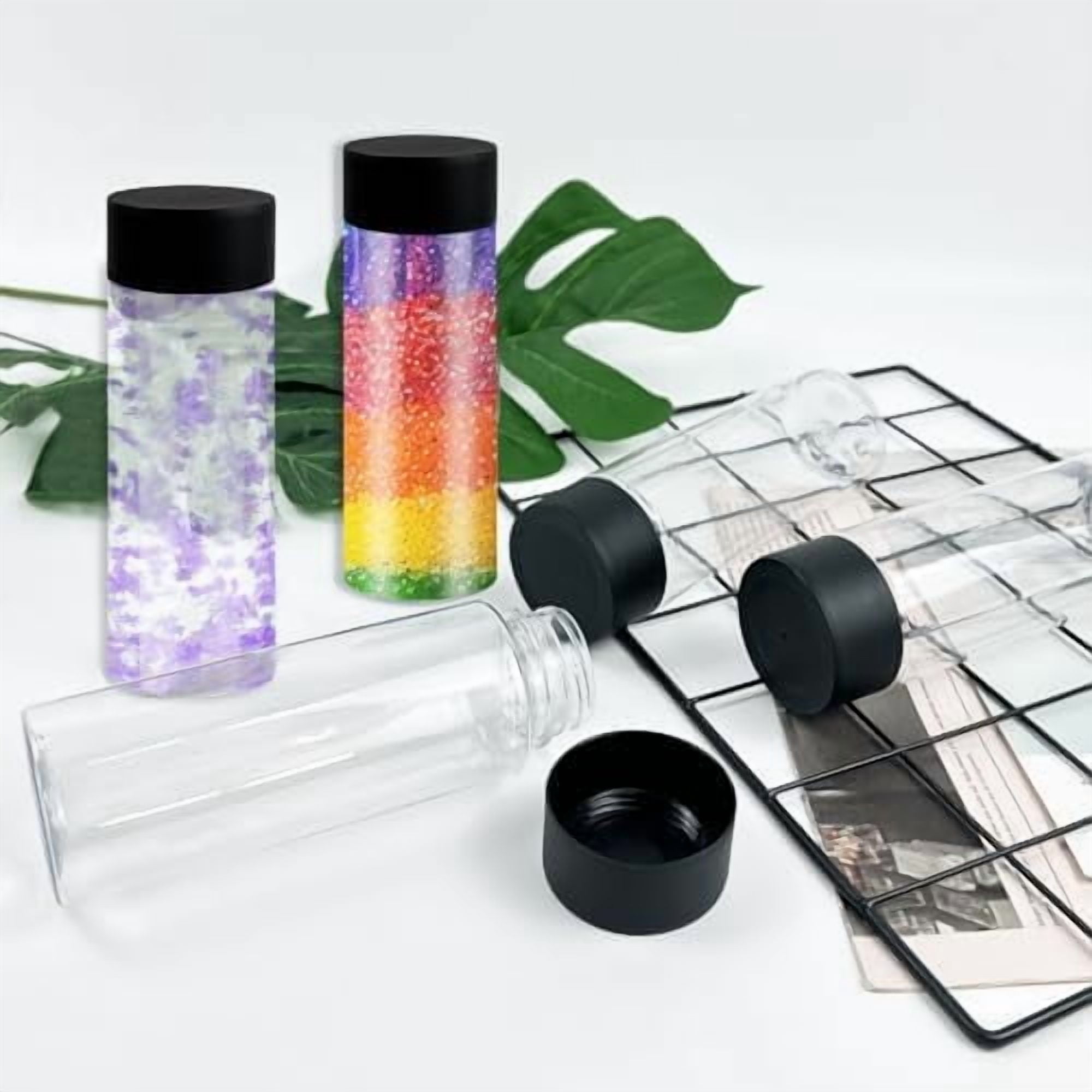 24 Pcs Sensory Bottles with Lids, 10 oz/ 300 ml Leakproof Clear Plastic Water Bottles Reusable Empty Sensory Bottles for Sensory Crafts Classroom Handmade Party Supply$$Home Decor, Kitchen, & Other