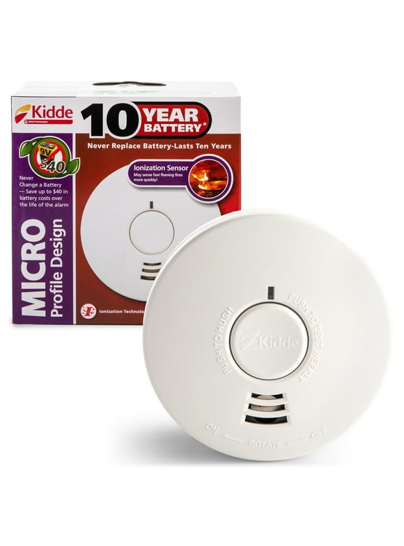 Kidde Micro 4", 10-Year Sealed Battery Ionization Smoke Alarm, Model i1040, KIDDE