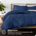 thumbnail image 3 of Bare Home 5-Piece Bed-in-a-Bag - Twin, Dark Blue with Light Gray Sheet Set, 3 of 8