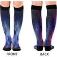 thumbnail image 2 of FREEAMG Galaxy Compression Socks for Women Men, Circulation Knee High Stockings for Running Cycling Medical, 1Pair, 2 of 7