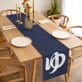 thumbnail image 3 of Japanese Style Table Runner - 36 Inch Long, Kitchen Dining Table Runner Dresser Scarves, Vintage Minimalist Navy Blue Farmhouse Decor for Coffee Tables Wedding Party Banquet, 3 of 8