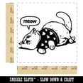 thumbnail image 2 of Chubby Cat in Heart Sweater Self-Inking Rubber Stamp Ink Stamper - Blue Ink - Large 1-1/2 Inch, 2 of 7