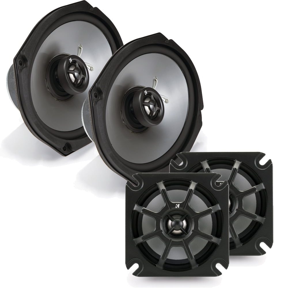 Kicker Motorcycle 4 Inch and 6x9 4ohm Speaker Package
