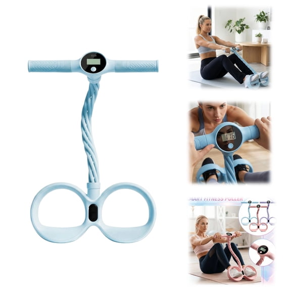Smart Foot Pedal Puller, 2026 Upgraded Six Tube Resistance with Digital Counter & Handles, Adjustable Full Body Stretching Trainer for Waist Arm Leg