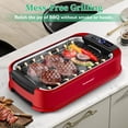 thumbnail image 5 of Techwood Stainless Steel Electric Contact Grills - Temperature Control, Smoke Extractor, Drip Tray, LED Panel, 5 of 5