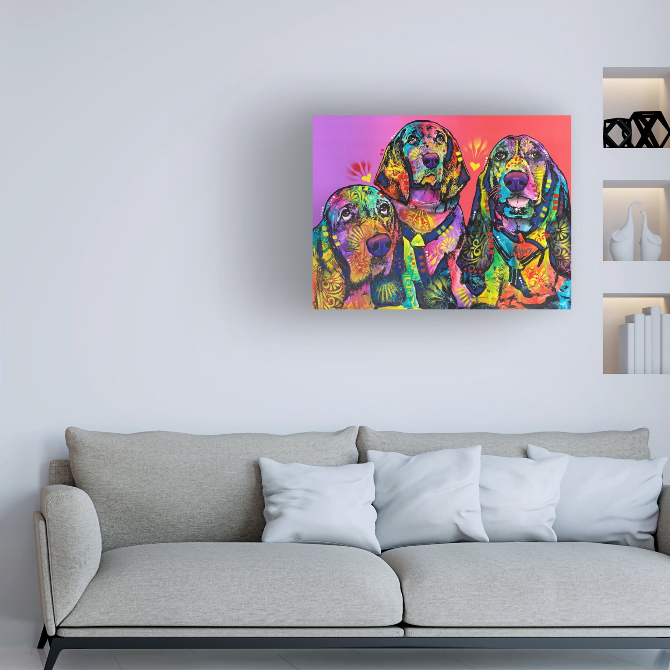 Canvas Wall Art - Dean Russo- Exclusive 'Amigos' Wall Art for Living Room, Bedroom, or Office Décor by Trademark Fine Art - 24 x 18 Inches