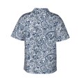 thumbnail image 3 of Daiia Paisley4 Hawaiian Shirt for Men Gentle Cotton Regular Short Sleeve Casual-XX-Large, 3 of 9