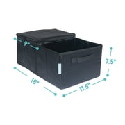FH Group E-Zroof Insulated Mater Travel Collapsible Dual Purpose Car SUV Truck, Trunk Organizer with Cooler, Large Capacity Storage Box, Storage Organizer with Built in Handles for Easy Grip