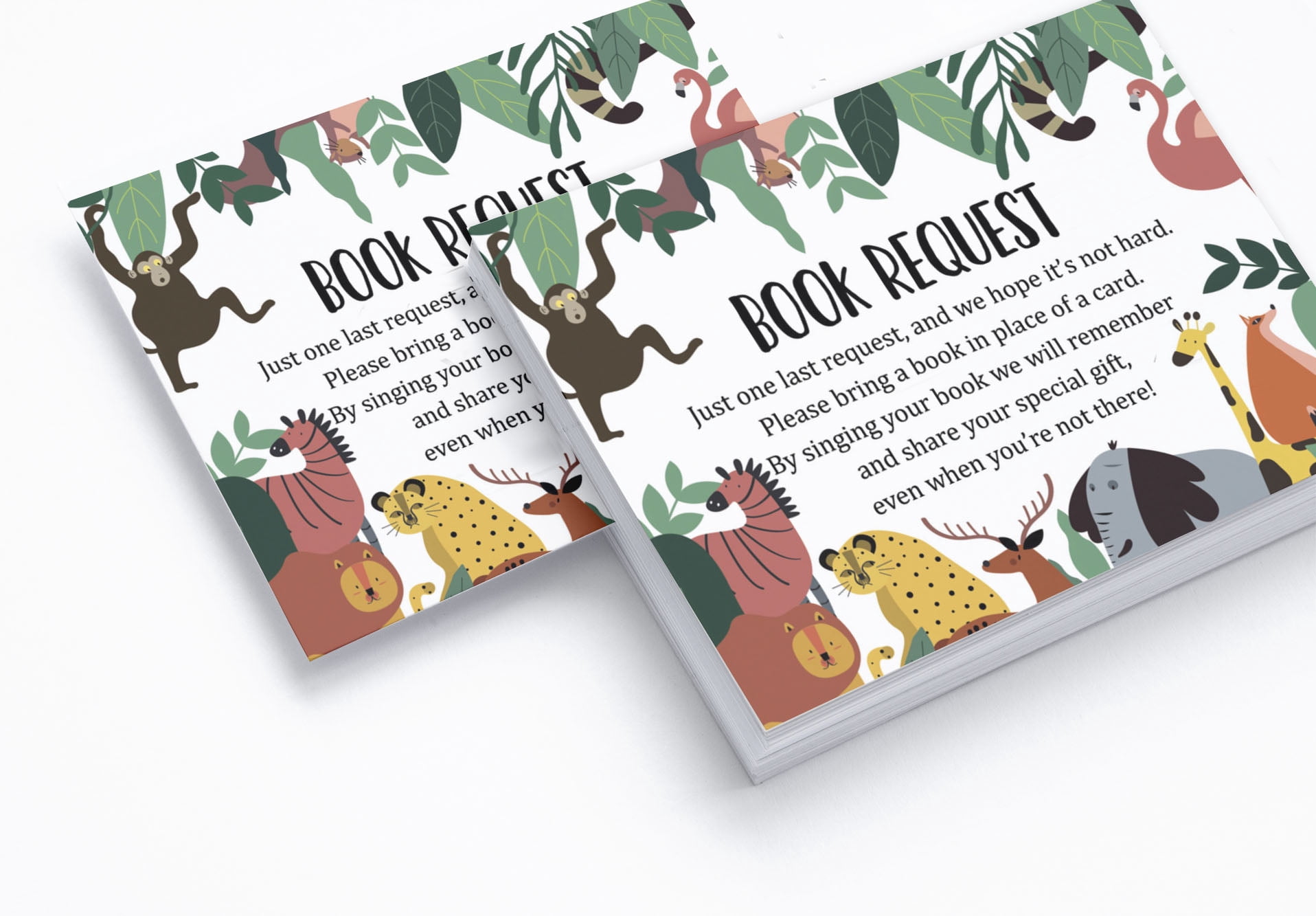 Inkdotpot Set Of 30Jungle Animals Baby Shower Invitations-Diaper Raffle Tickets And Baby Shower Book Request Cards Gender Neutral Invites Its A Boy Its A Girl