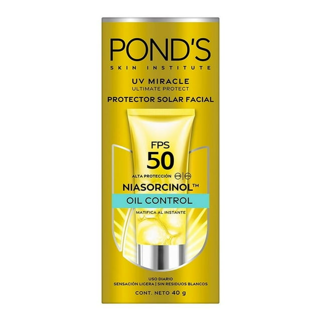 Protector Solar Facial Pond's UV Miracle Oil Control FPS 50 con Niasorcinol 40gr