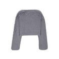 thumbnail image 6 of Weiqiqre Fall Outfits for Women Fuzzy Fleece Long Sleeve V Neck Crop Sweater Casual Plain Slim Fit Warm Knitwear Sweater Tops, 6 of 6
