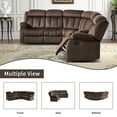 thumbnail image 4 of Bonzy Home Modern Manual Reclining with Center Console with Hidden Storage, Living Room Furniture Set, Fabric Symmetrical Couch with 2 Cup Holders for Living Room, 4 of 6