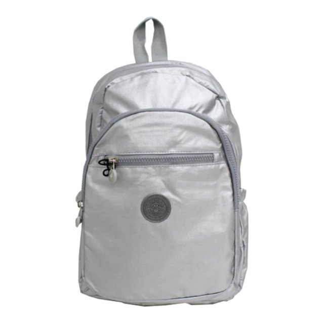 MOCHILA TIPO KIPLING MODELO 1909 COLOR ALUMINIO TERMINADO METALICO MWAY 1909