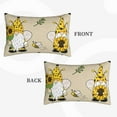 thumbnail image 4 of Naloa Gnomes Bees And Sunflowers Pillowcase, Throw Pillowcase, Wrinkle-Free, Stain-Resistant with Hidden Zipper for Bedroom Sofa - 16"x24", 4 of 9
