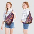 thumbnail image 4 of Bohemian Paisley Sling Backpack&nbsp;- Vintage Ethnic Floral Print Crossbody Bag, Lightweight Multi-Pocket Travel Pack for Festival & Daily Commute, 4 of 4