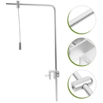 QIFULL 2Pcs Aluminum Aquarium Light Riser Bracket Silver Adjustable Height for Fish Tank