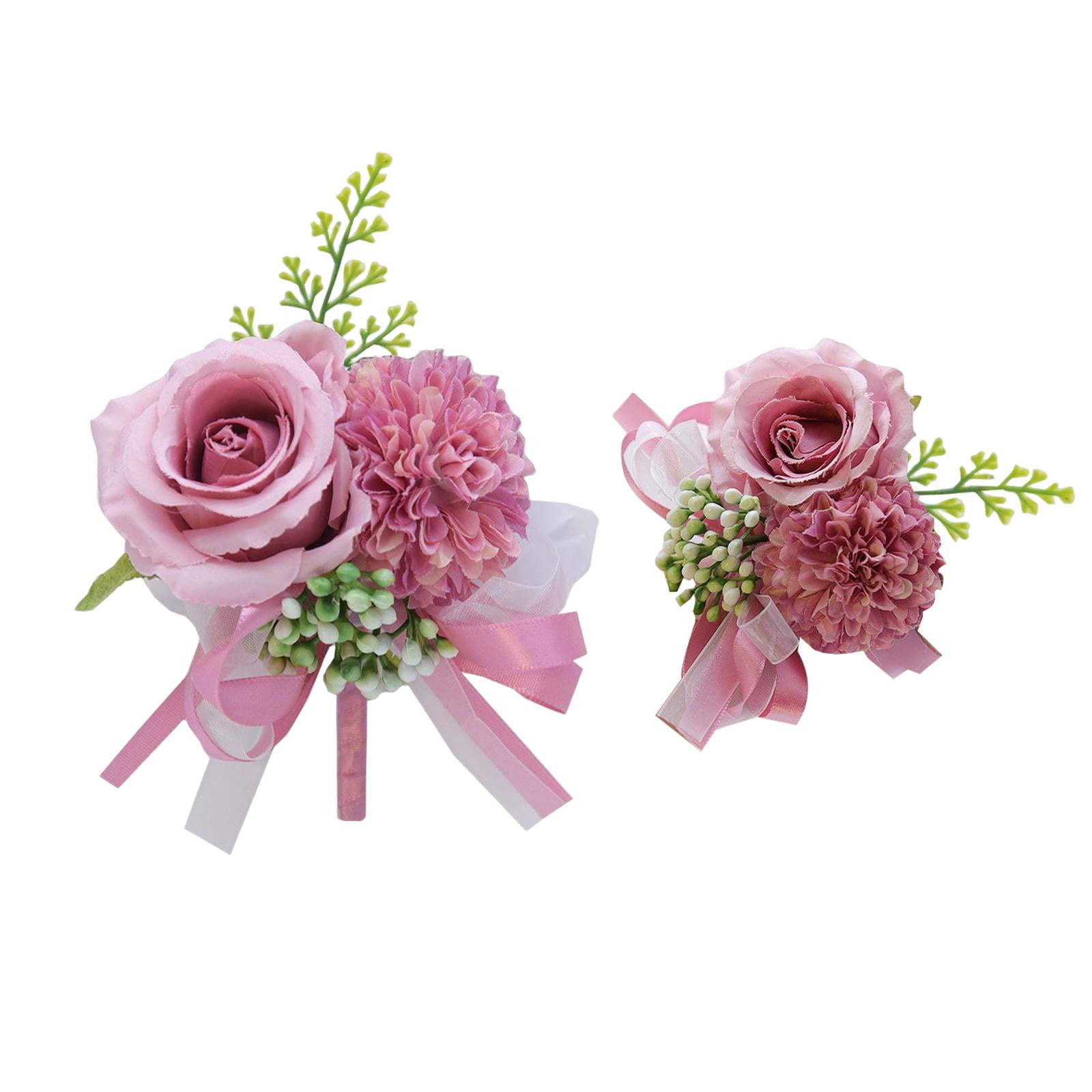 New 1PC  Groom Lapel Pin Prom Bouquet Flower Wrist Corsage Wedding Party Decor 