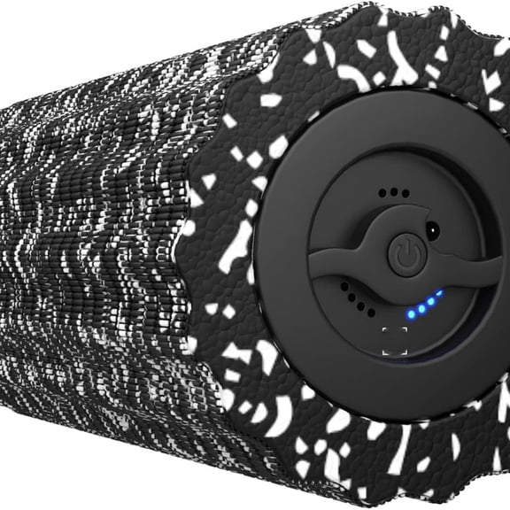 Vibrating Foam Roller for Muscle Deep Tissue, Back Pain Relief, Leg Foot Neck Massager, Exercise, Pilates, Muscle Recovery, Physical Therapy, 4-Speed, Rechargeable