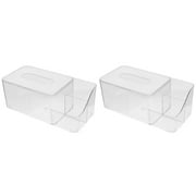 2 Pack Napkin Storage Box Holder Tissue Container Work Desk Accessories Office and Supplies Decor Pen Case Paper Towel Dispenser