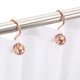 thumbnail image 1 of Dznils Ganchos Shower Curtain de Bola Hueca de Metal Inoxidable Oro Rosa, Juego de 12, 1 of 10