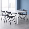 thumbnail image 4 of Outdoor Folding Chairs 4 Pack with PP Cushion , Comfy Portable Stackable Metal Foldable Chairs for Outside Party Home Events Office Wedding, 4 of 7