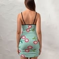 thumbnail image 4 of Ladies Elegant Sling Sleeveless Sexy Dress cherry, 4 of 6