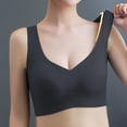 thumbnail image 2 of KHONTS Women's Wireless Comfortable Push up Bras Full Support Lift Bralette Soft Flexible Invisible Under Bra Black XXXL, 2 of 6