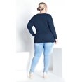 thumbnail image 2 of Avenue Women's Plus Size Primrose V-neckline Relaxed Fit Sweater, 2 of 5