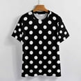 thumbnail image 7 of T Shirt For Men Black And White Polka Dot Print T-Shirt Trendy Modern Art Fashion T-Shirts Basic Tsh, 7 of 7