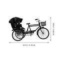 thumbnail image 3 of Antique Tricycle Replicas Metal Compact Rickshaw Model Decoration For Adults, 3 of 16