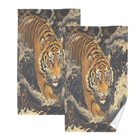 BZSMCE Face Towel Hand Towel Bath Towel Cotton Bath Towel Sets Hand Bath Towels Fashion Surging Fury Pattern