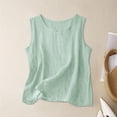thumbnail image 1 of Adeawade Tank Tops For Women Sleeveless Lightweight Loose Fit Camisole Top Summer Round Neck Basic Tank Blouse Retro Vest Tops Green 5Xl, 1 of 3