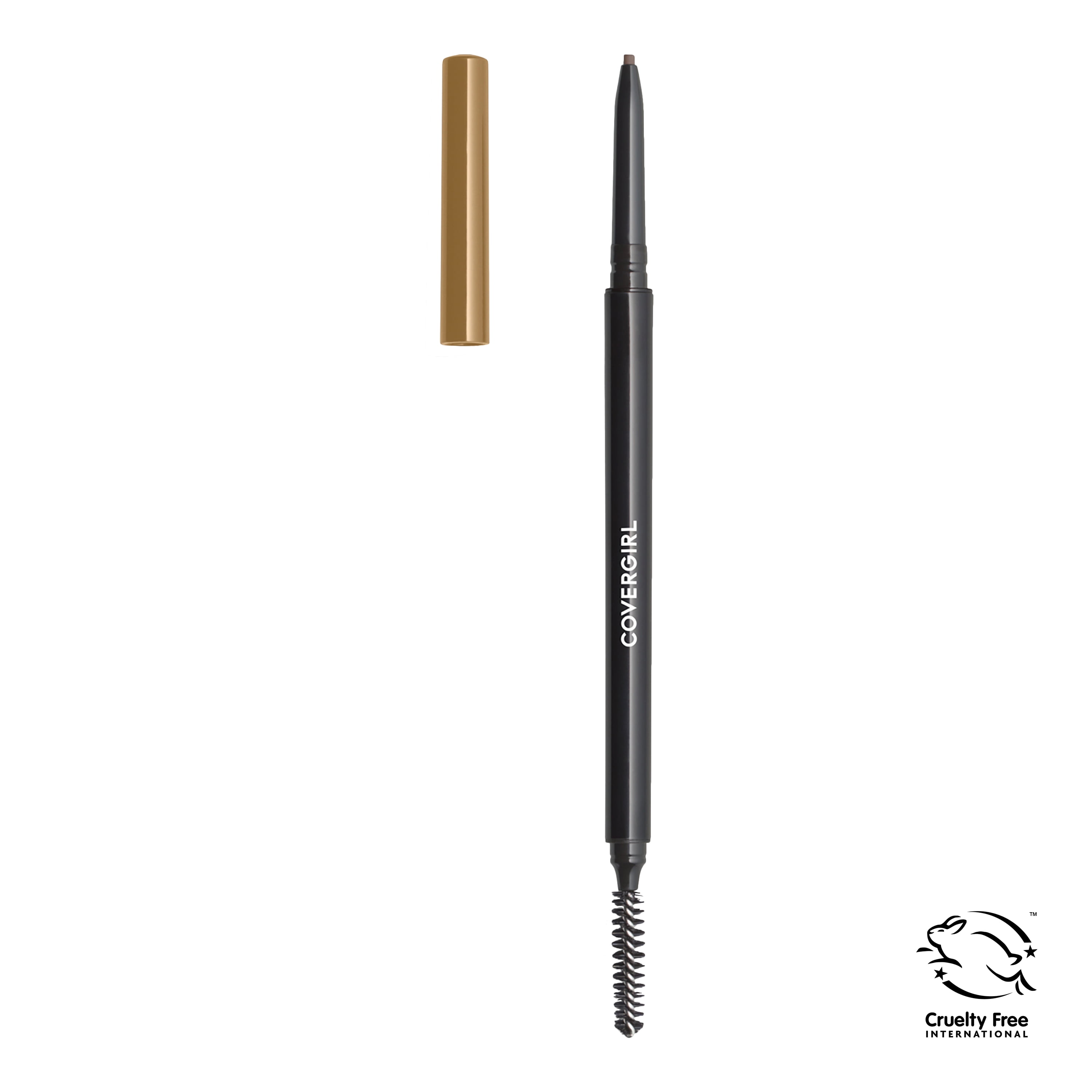 COVERGIRL Easy Breezy Brow Micro-Fine + Define Pencil, 720 Soft Blonde, 0.003 oz, Brown Eyebrow Pencil, No Sharpening Needed, Built in Spoolie, Safe for Sensitive Eyes, Removes Easily