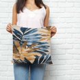thumbnail image 3 of Throw Pillow Covers 20x20 Inch, Navy Blue Brown Decorative Pillow Cases for Couch Sofa Bed, Tropical Palm Leaves Retro Cotton Linen Square Home Decor Pillowcases with Hidden Zipper, 3 of 7