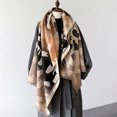thumbnail image 2 of Nueva bufanda cálida de invierno para mujer, bufandas con estampado de gato de dibujos animados degradado, chales gruesos para estudiantes, bufandas a prueba de viento y frío, manta Echarpe, 2 of 5
