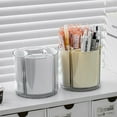 thumbnail image 7 of 360 Degree Rotation Pencil Holder, 5 Slots Pencil Holder for Desk Pencil Cup Makeup Brush Holder Office Business Card Pen Pencil Stationery Holder Organizer Storage Box, 1Pc(Yellow,4.3x4.3x4.2"), 7 of 7