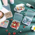 thumbnail image 5 of 24 piezas, mini caja de almacenamiento de plástico transparente para coleccionar artículos pequeños, cuentas, tarjetas de presentación, 5 of 5