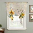 thumbnail image 2 of Yellow Sunflowers Balloon Curtains 63 Inch Length for Living Room/Bedroom, Elegant Pastoral Floral Daisy Bees Rod Pocket Privacy Door Curtains Decorative Tie Up Shade for Window 52"x63", 2 of 8