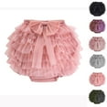 thumbnail image 3 of Diufon Toddler Baby Girls Skirts Multi-layers Mesh Elastic Waist Princess Skort Birthday Party Skirt with Bow, 3 of 3