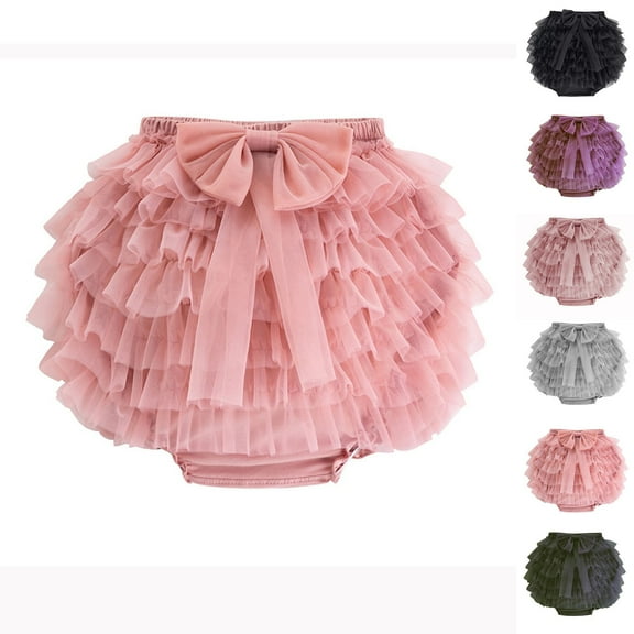 Summer Saving! Ashirexll Summer Skirts, Midi Skirt, Girls' Solid Color Elastic Waistband Mesh Skirt Half Body Skirt Pants Versatile Layered Skirt