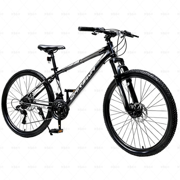 GASENDALA 26"  Mountain Bike,21 Speed, Aluminum Frame.ages for 15 , Black