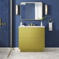 thumbnail image 2 of Modway Quantum 36" Bathroom Vanity in White Gold, 2 of 11