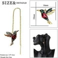 thumbnail image 4 of Hummingbird Earrings Silver, Ladies Elegant Hummingbird Rhinestone Stud Earrings, Gift of Heart, Make You Look Noble, Exquisite Fashion Hummingbird Earrings for Women Red+BlueTwoPairs, 4 of 7