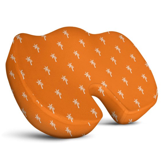 Premium Palm Trees Pattern Memory Foam Seat Cushion Ergonomic Chair Pad for Office Chair, Car, Airplane & Bleachers Sciatica, Tailbone Hip & Back Pain Relief - Chair Cushion for Long Office Workers.