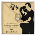 thumbnail image 4 of Forever Love Pendant Necklace with Excited to Meet Our Other Half Message Card for Wife – 14K White Gold or 18K Gold Finish, 4 of 20