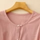 thumbnail image 5 of Camisas de otoño,Blusa informal de poliéster con mangas 3/4 y cuello redondo para mujer, ideal para uso diario y en casa, sopatenor, 5 of 9
