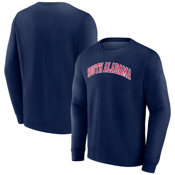 Men's Navy South Alabama Jaguars Short Name Fleece Pullover Sweatshirt
